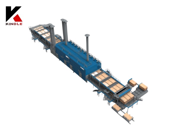 Pressione Máquina de secagem de madeira de arame para linha de produção de folheado