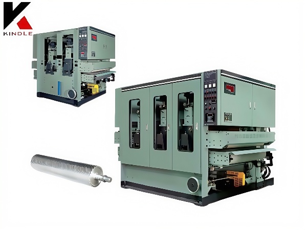 Equipamento de acabamento de superfície de compensado de escova de curva para piso de madeira