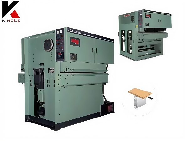 Equipamento de acabamento de superfície de compensado de escova de curva para piso de madeira