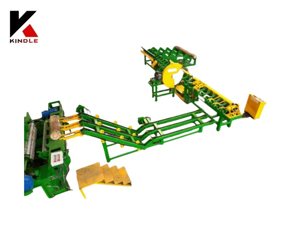 Equipamento automático de divisão de toras com máquina de desarbruio de log